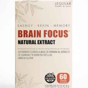 Brain Focus - Nootrópico. Cafeina + L Teanina 60 Caps