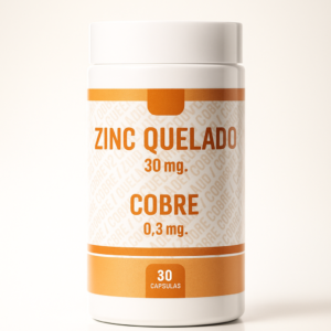 Zinc 30mg con cobre 0.3mg x30