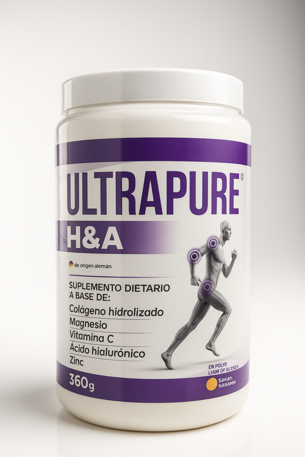UltraPure - Huesos y Articulaciones  (Colageno, Magnesio, Vit C, Hialuronico, Zinc) 360gr