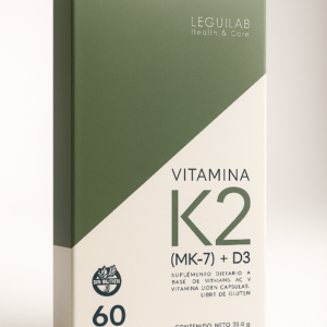 Vitamina K2+D3 (90mcg + 3600ui) x60 capsulas