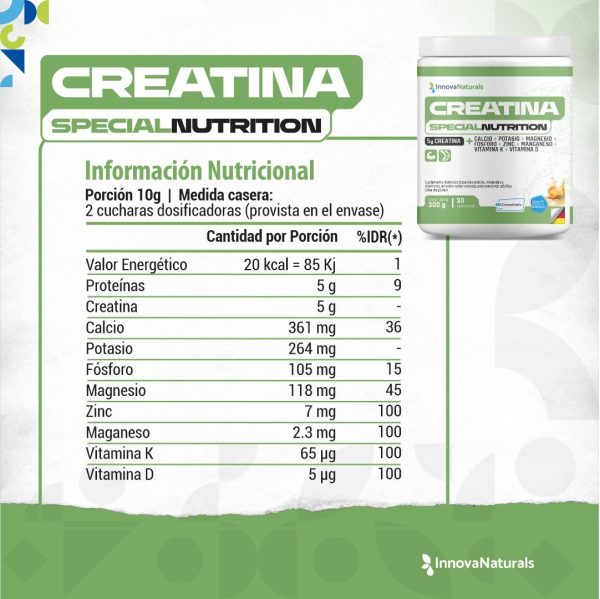 Creatina Special Nutrition 300gr - Sabor Naranja - Imagen 2