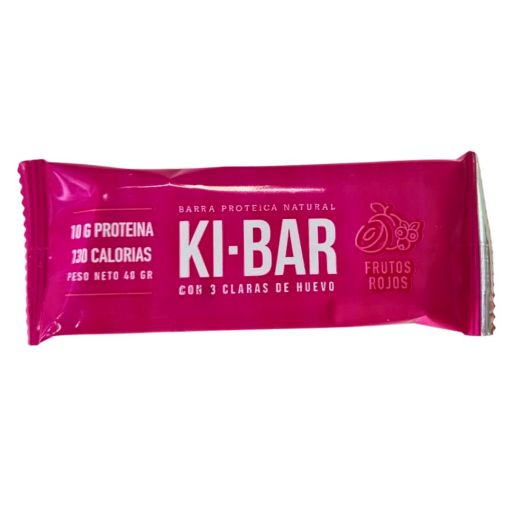 BARRITA PROTEICA NATURAL KI-BAR 40GR - SABOR FRUTOS ROJOS