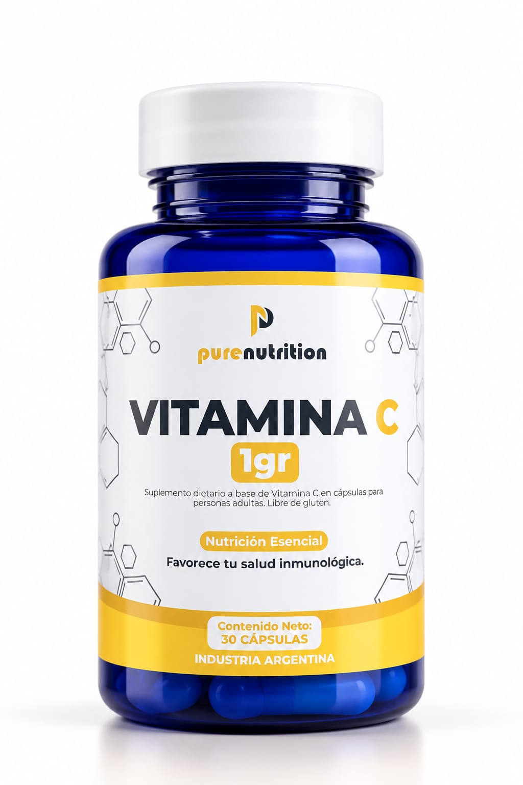 VITAMINA C 1GR X30 CAPSULAS "PURE NUTRITION"