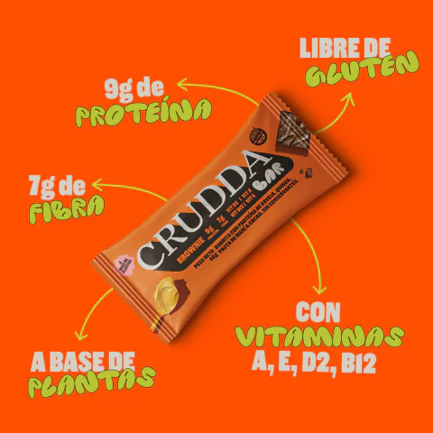 BARRITA PROTEICA "CRUDDA BAR" BROWNIE 40GR