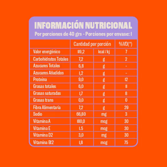 BARRITA PROTEICA "CRUDDA BAR" BROWNIE 40GR - Imagen 3