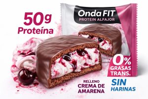 ALFAJOR PROTEICO RELLENO DE CREMA DE AMARENA 90GR