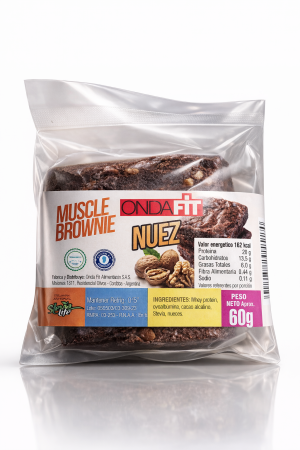 BROWNIE PROTEICO DE CHOCOLATE Y NUEZ 60GR