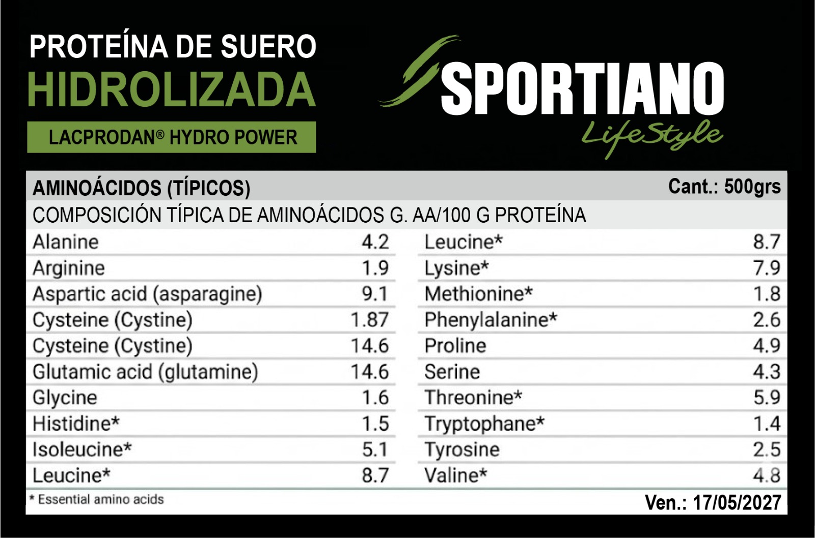 PROTEINA DE SUERO «ARLA» HIDROLIZADA AL 80% INSTANTANEA 500GR - Imagen 2