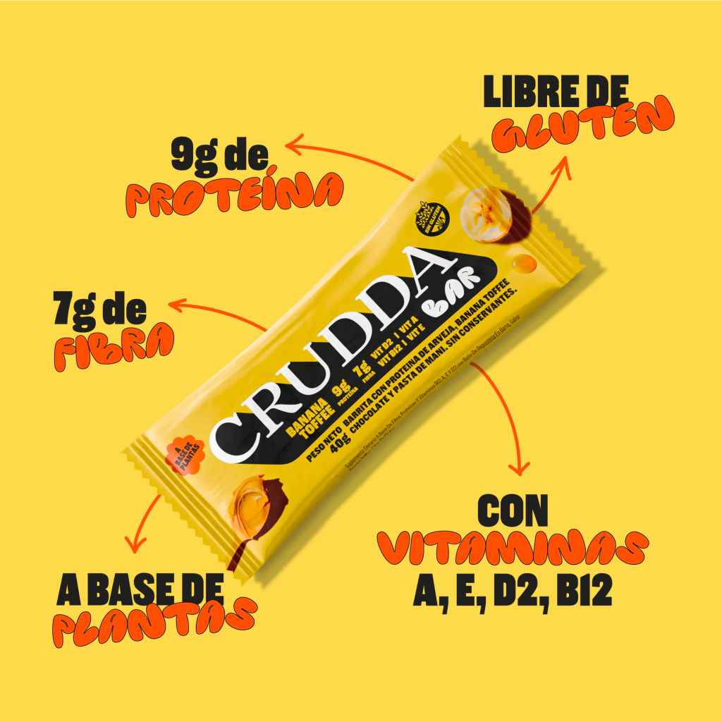 BARRITA PROTEICA «CRUDDA BAR» BANANA TOFEE