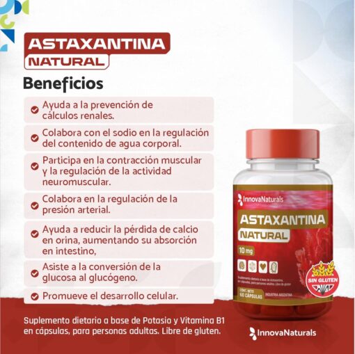 ASTAXANTINA 10MG X30 CAPS INNOVA NATURALS - Imagen 2