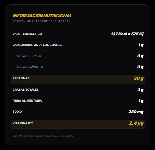 PROTEINA VEGETAL AISLADA GOLD NUTRITION 2LB - SABOR VAINILLA - Imagen 3