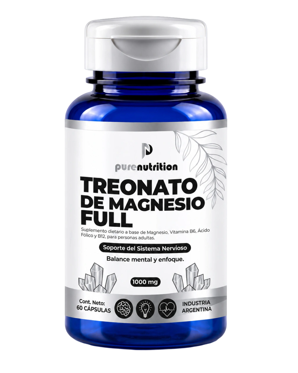 TREONATO DE MAGNESIO X60 "PURE NUTRITION"